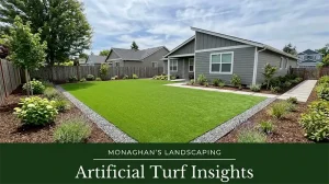 Artificial turf side yard at a Tigard Oregon home