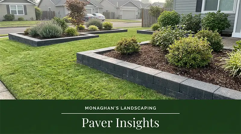 Freshly installed paver patio in the Sellwood neighborhood of Portland Oregon