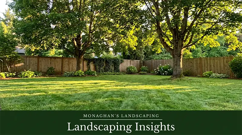 Well-maintained residential yard in Portland Oregon