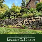 Terraced retaining wall creating usable yard space in Portland