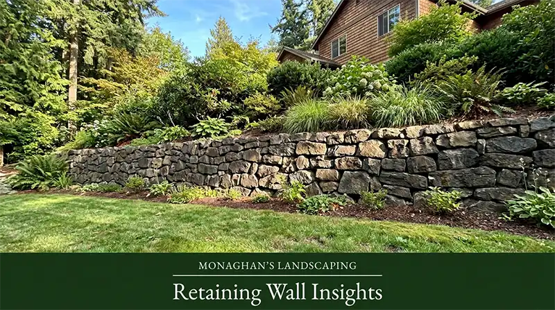 Terraced retaining wall creating usable yard space in Portland