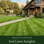 Clean sod lawn edge detail at a home in the Woodstock neighborhood of Portland