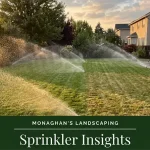 Sprinkler zones watering a backyard at a Hillsboro Oregon home