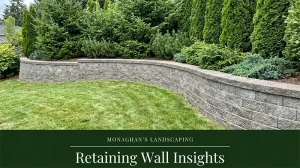 Retaining wall installation at a Portland Oregon home