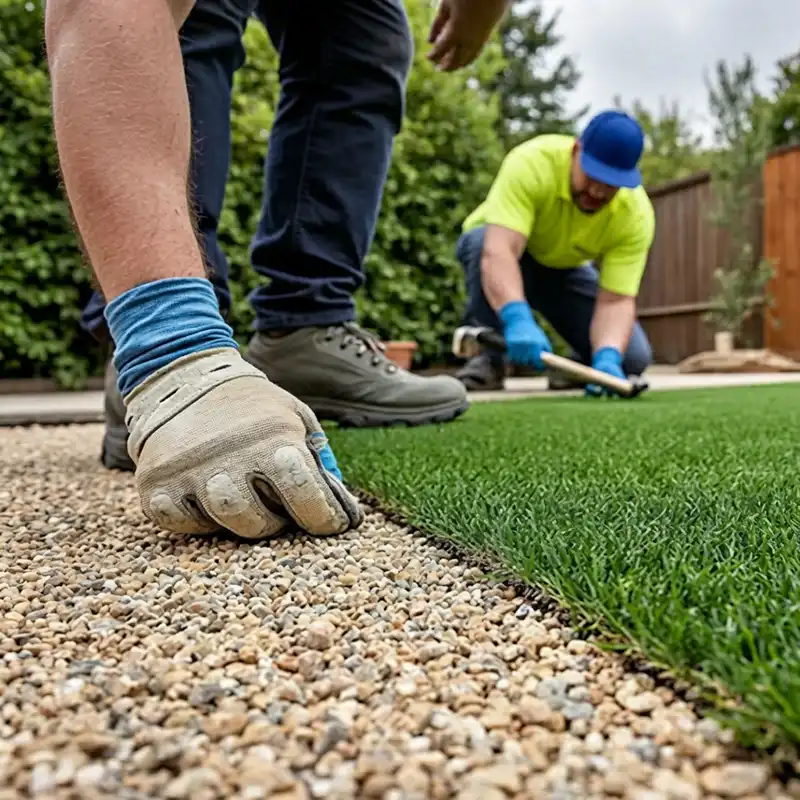 Synthetic grass installation by landscaper portland oregon